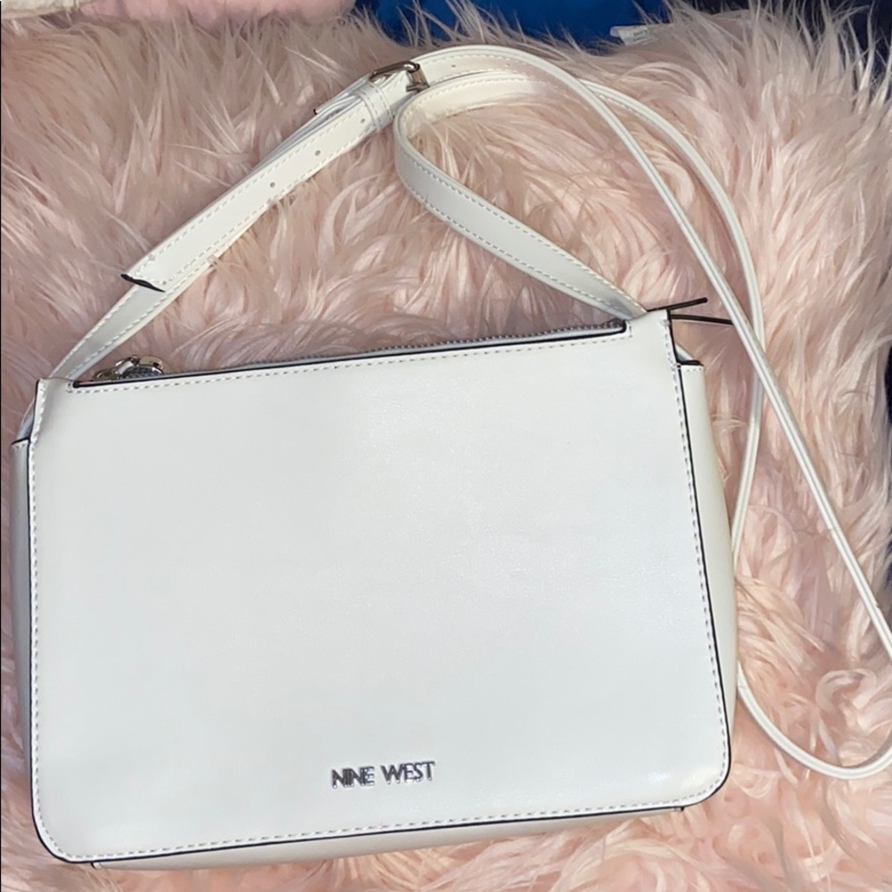 Nine West White Crossbody Bag - Sleek Everyday Shoulder Bag